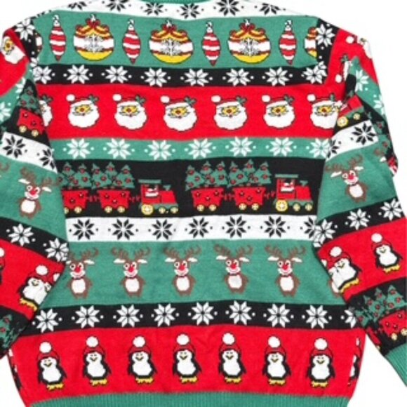 🎄 You Look Ugly Today Christmas Sweater Snowmen Penguins Men’s Size M - Picture 5 of 6
